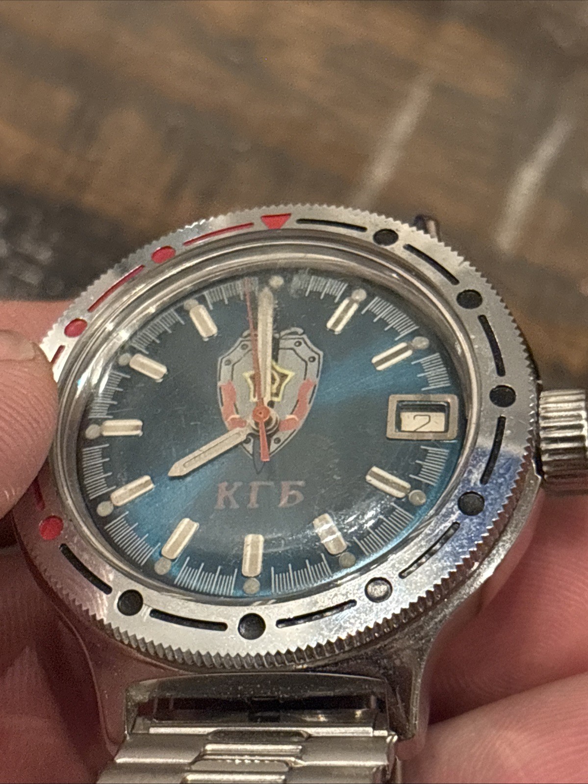 VINTAGE MEN’S WRIST WATCH VOSTOK КГБ KGB military TYPE AUTOMATIC 2416B Amphibian