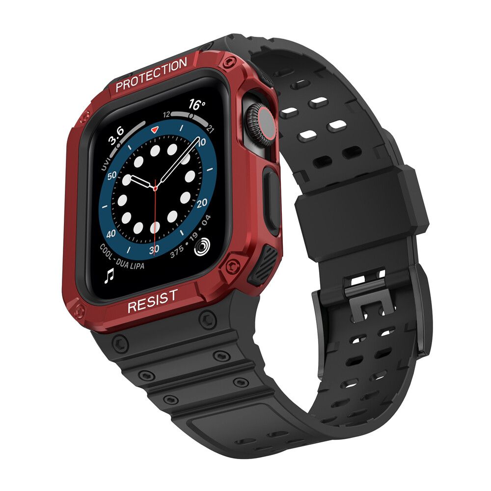 Rugged One-piece Sport Band Strap for Apple Watch 9 8 7 6 5 4 3 SE 40/44/41/45mm