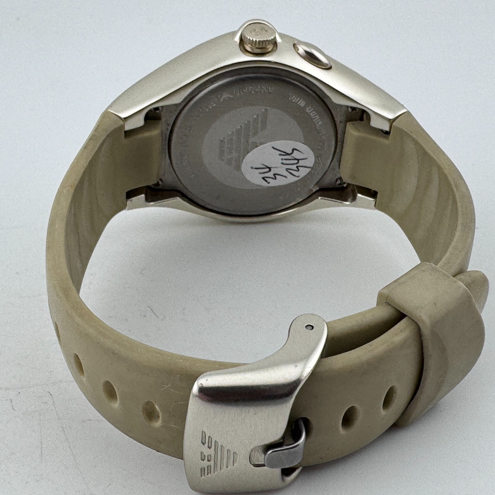 Emporio Armani Quartz Watch AR-1207 Unisex 100m Aluminum Date Analog New Battery