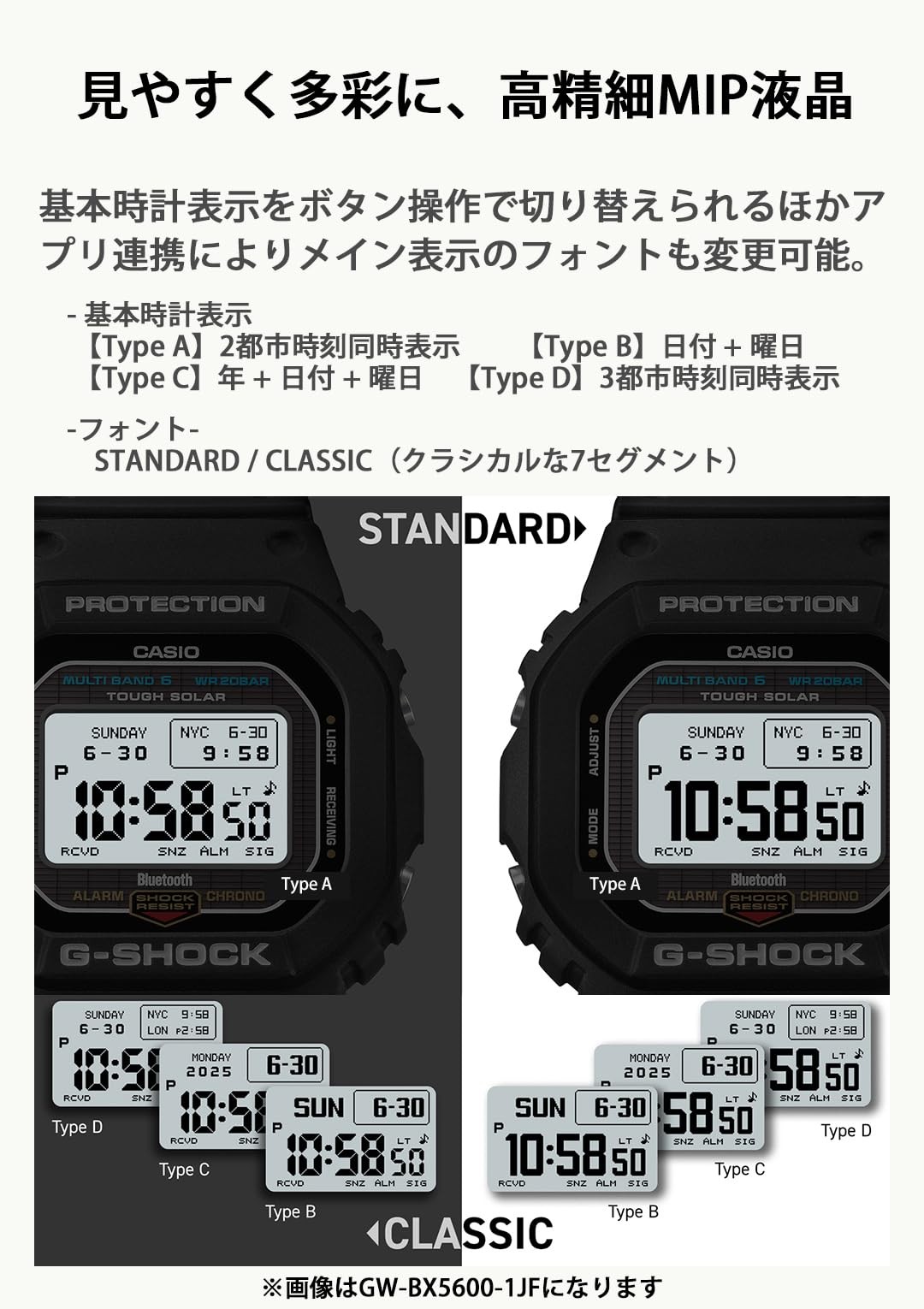 NEW CASIO G-SHOCK GW-BX5600-1JF Bluetooth Tough Solar MIP LCD Japan