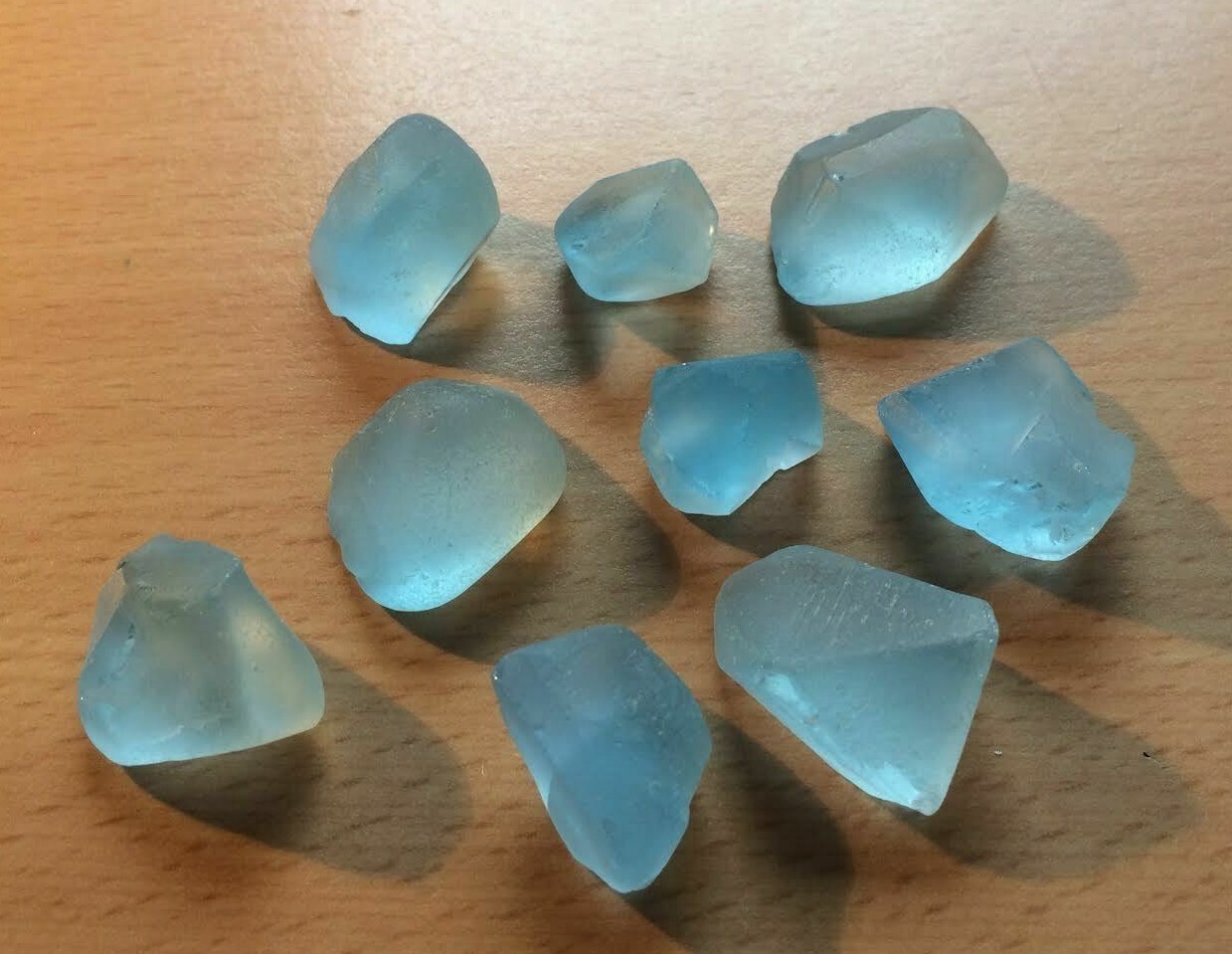 Topaz Swiss Blue Faceting Rough Supper Clean Very Bright Stones From 30 – 60 ct