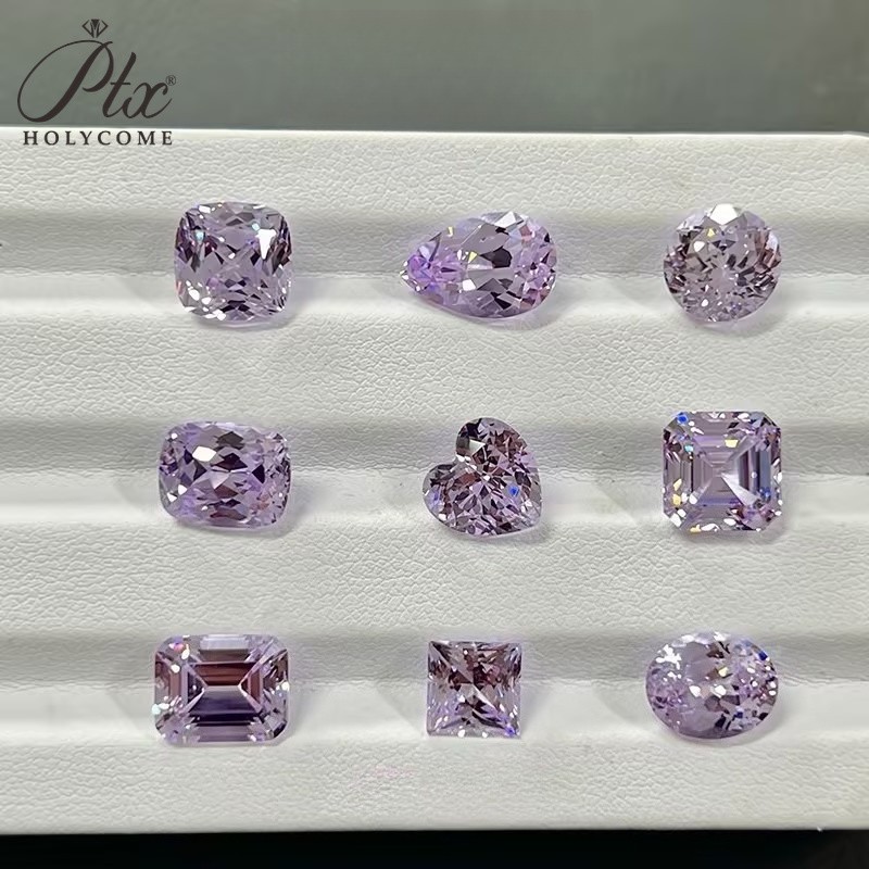 Certificate 0.5-5ct Multiple Shapes Purple Lab Grown Bulk Gemstone For Setting