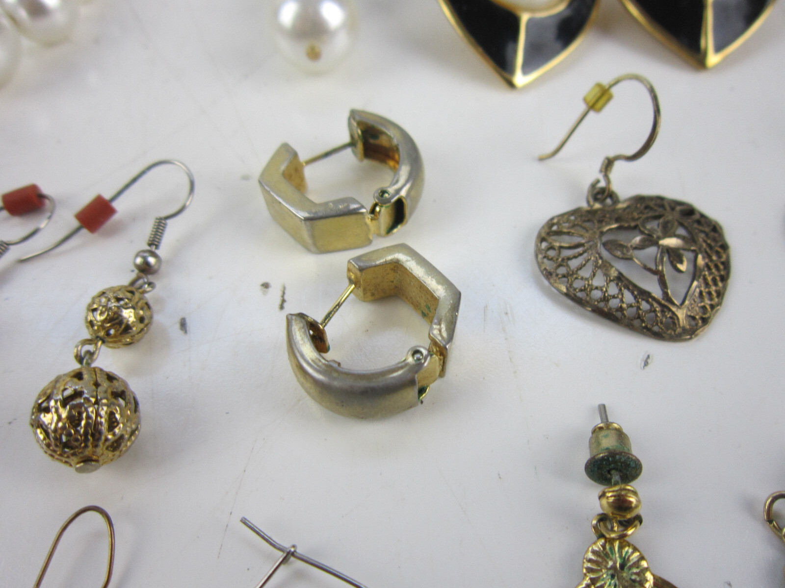 Vintage Earrings Lot, Some Clip On. Ring, Pendant. Not Researched.