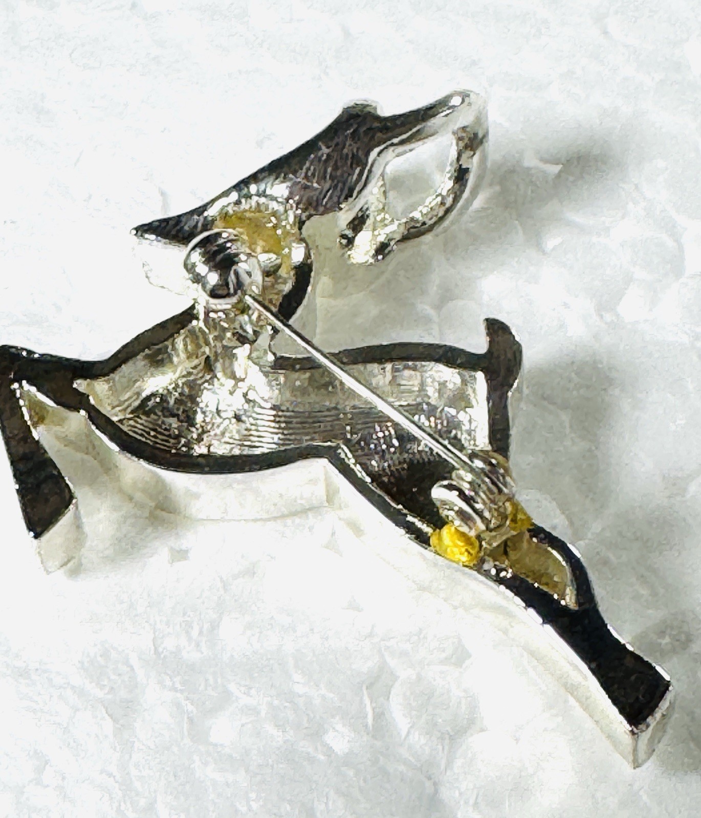 Leaping Reindeer Christmas Brooch / Pendant 1.5” VTG Leaping Deer