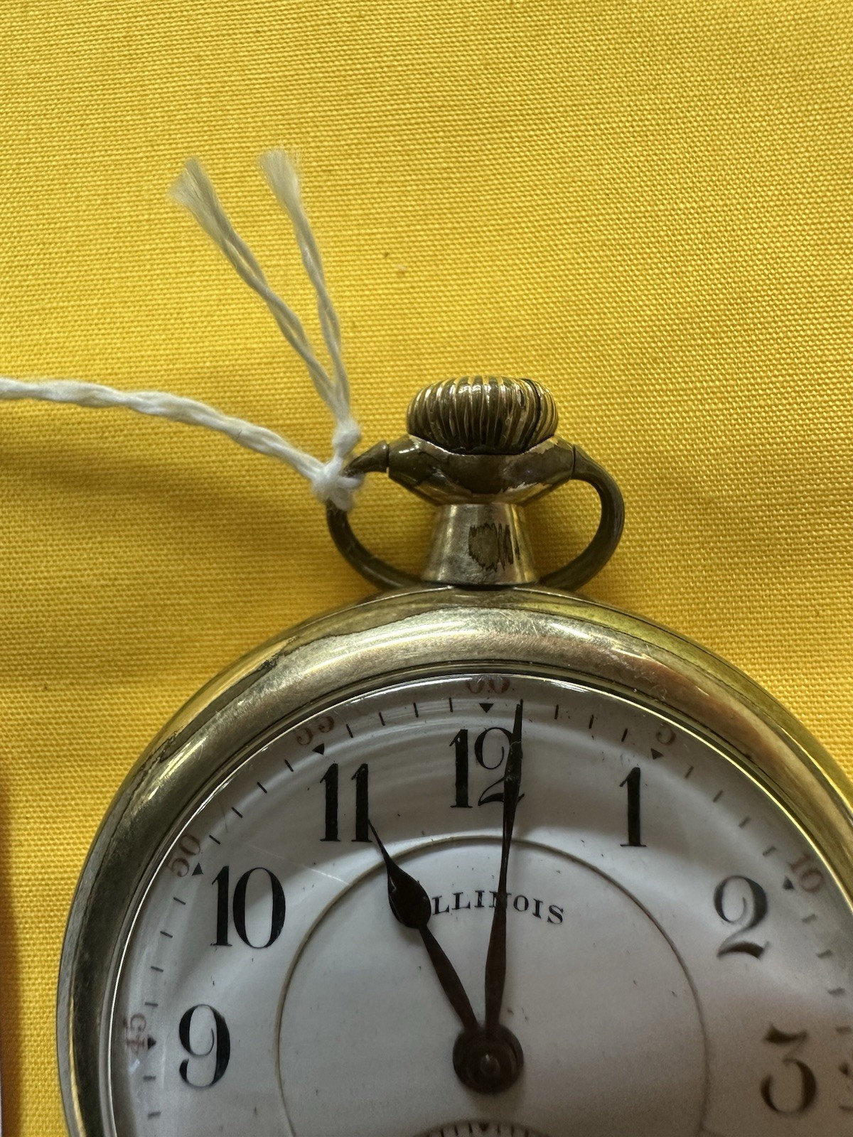 Illinois Grade 706 Model 9 16s 19j Double Roller 1921 Picket Watch RUNS