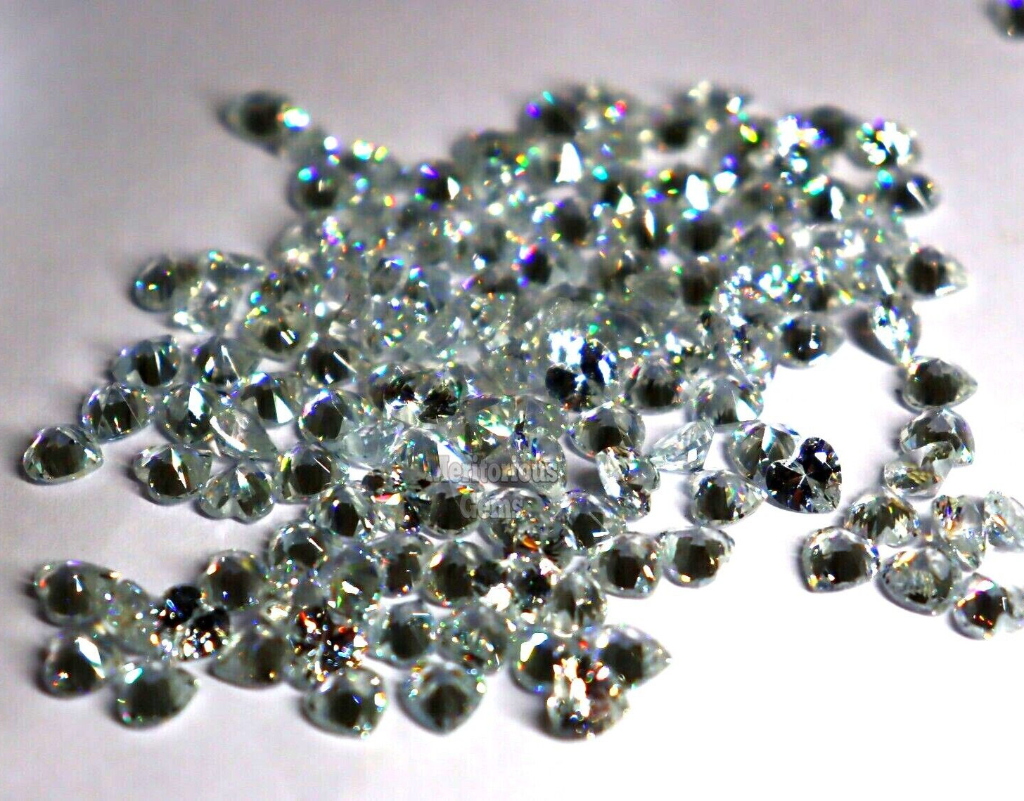 White Sapphire 10 Pcs Natural Loose Gemstone 6mm (8-9CT) Gemstone Heart Shape