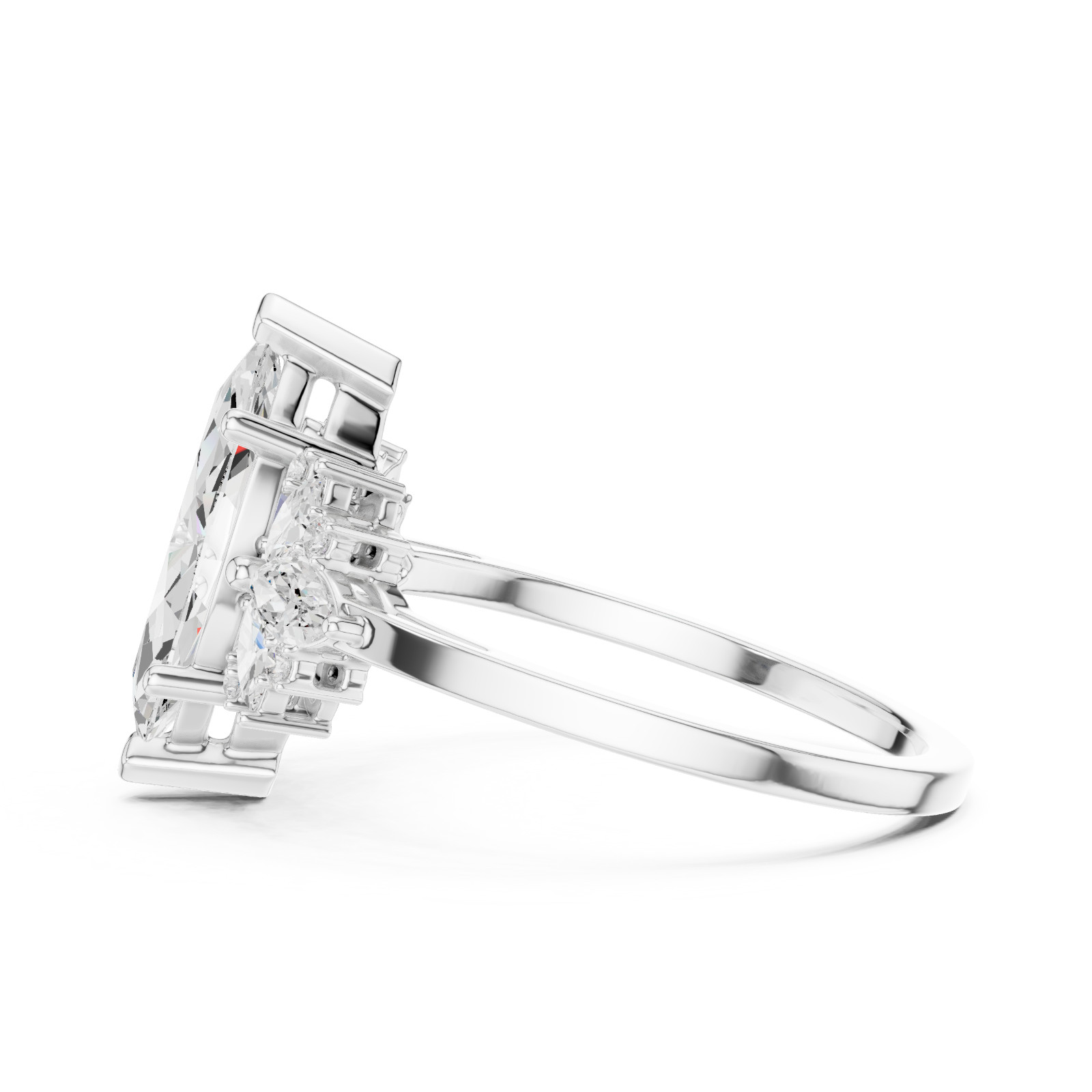 TCW 1.80 Ct Lab Grown Diamond Ring Elegance Women Anniversary 14K Gold Over