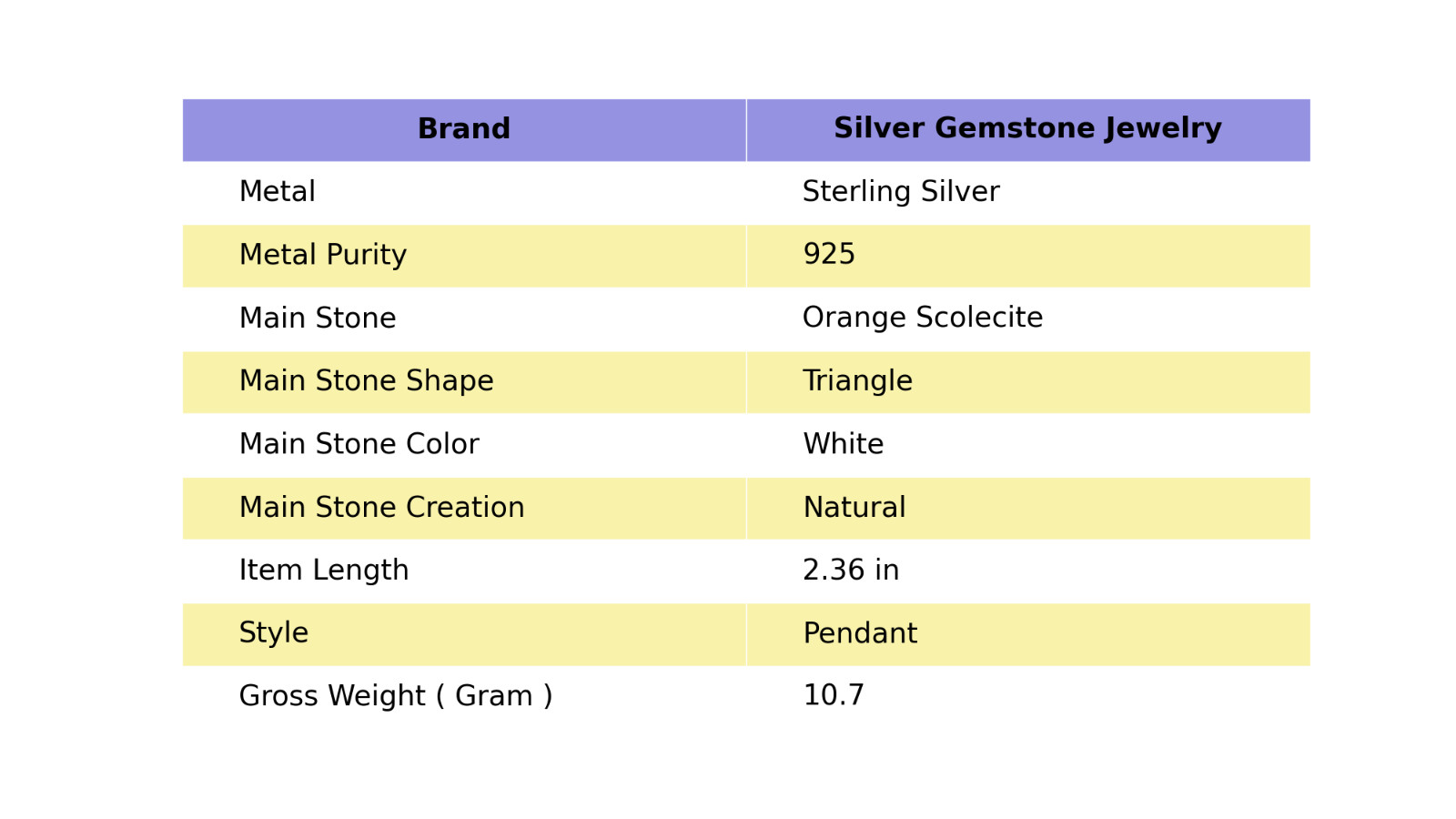 Gift For Women Jewelry Natural Pendant Sterling Silver Orange Scolecite 2.36″