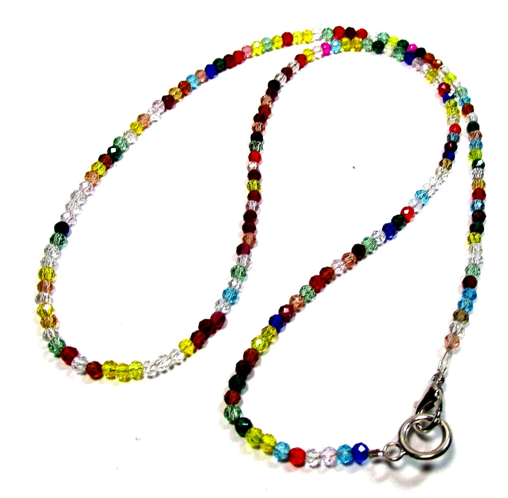 Lot of 3 Silver & Gold Tone Necklaces – Faux Pearls, Beaded & Gold Leaf (#2859)