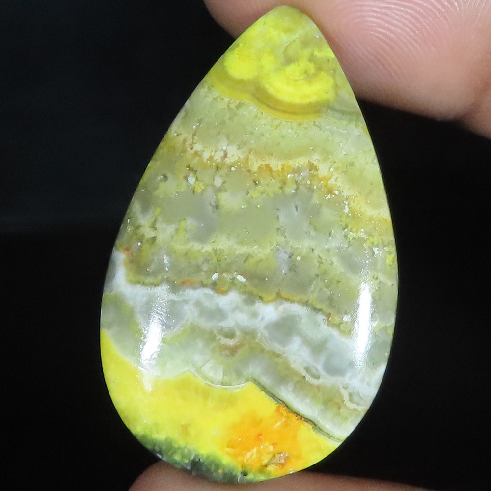 25.24 Cts 100% Natural Bumble Bee jasper Pear Cabochon Gemstone 22x36x3 mm LP278