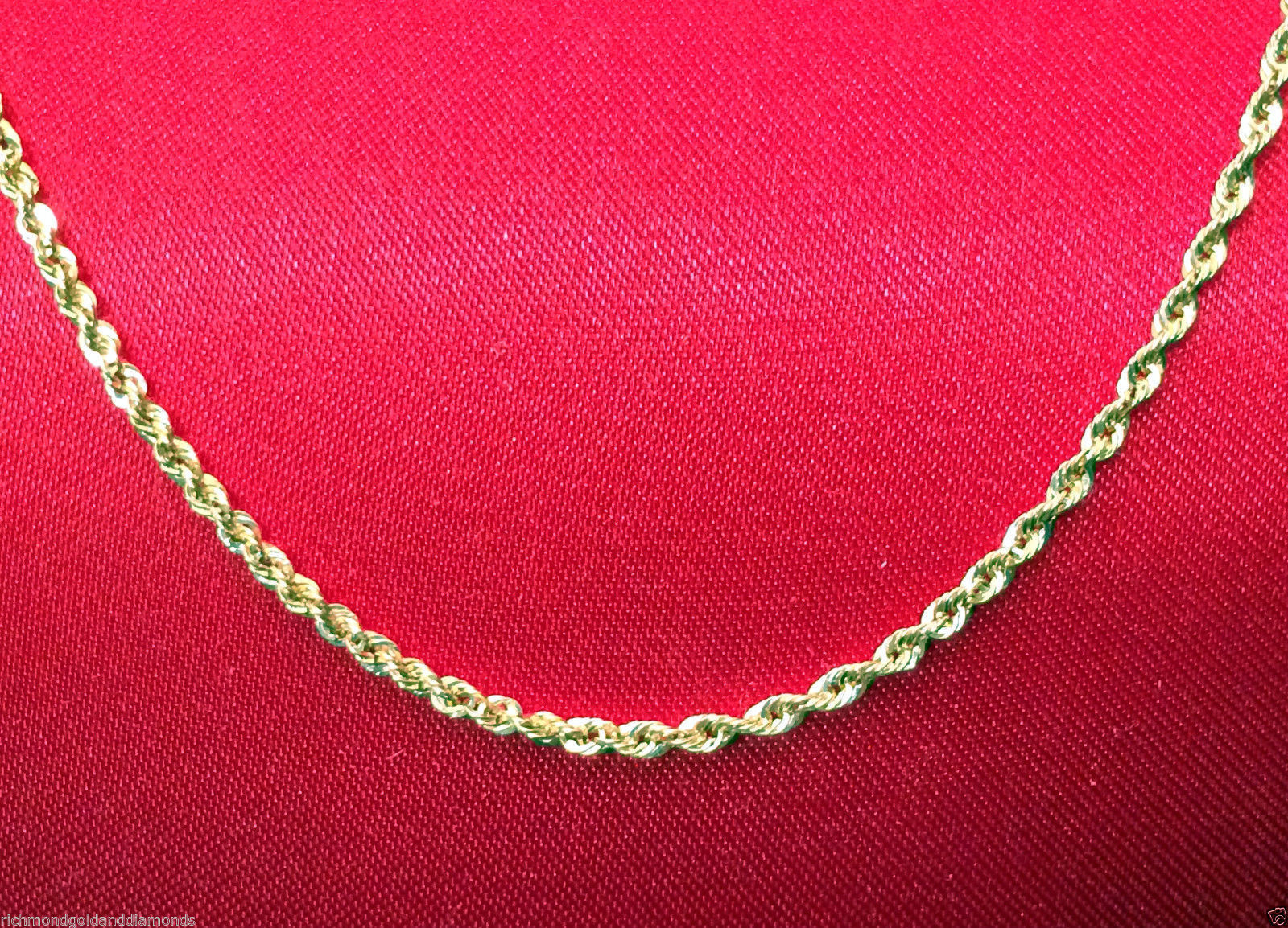 10k REAL Yellow Gold Necklace Hollow Rope Chain 2mm – 6mm 16″ 30 inch men woman
