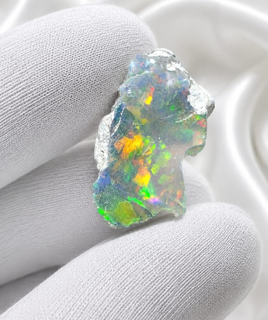 Black Opal Rough 3.40 Ct Natural Ethiopian Welo Opal Raw Fire Jewelry Grade