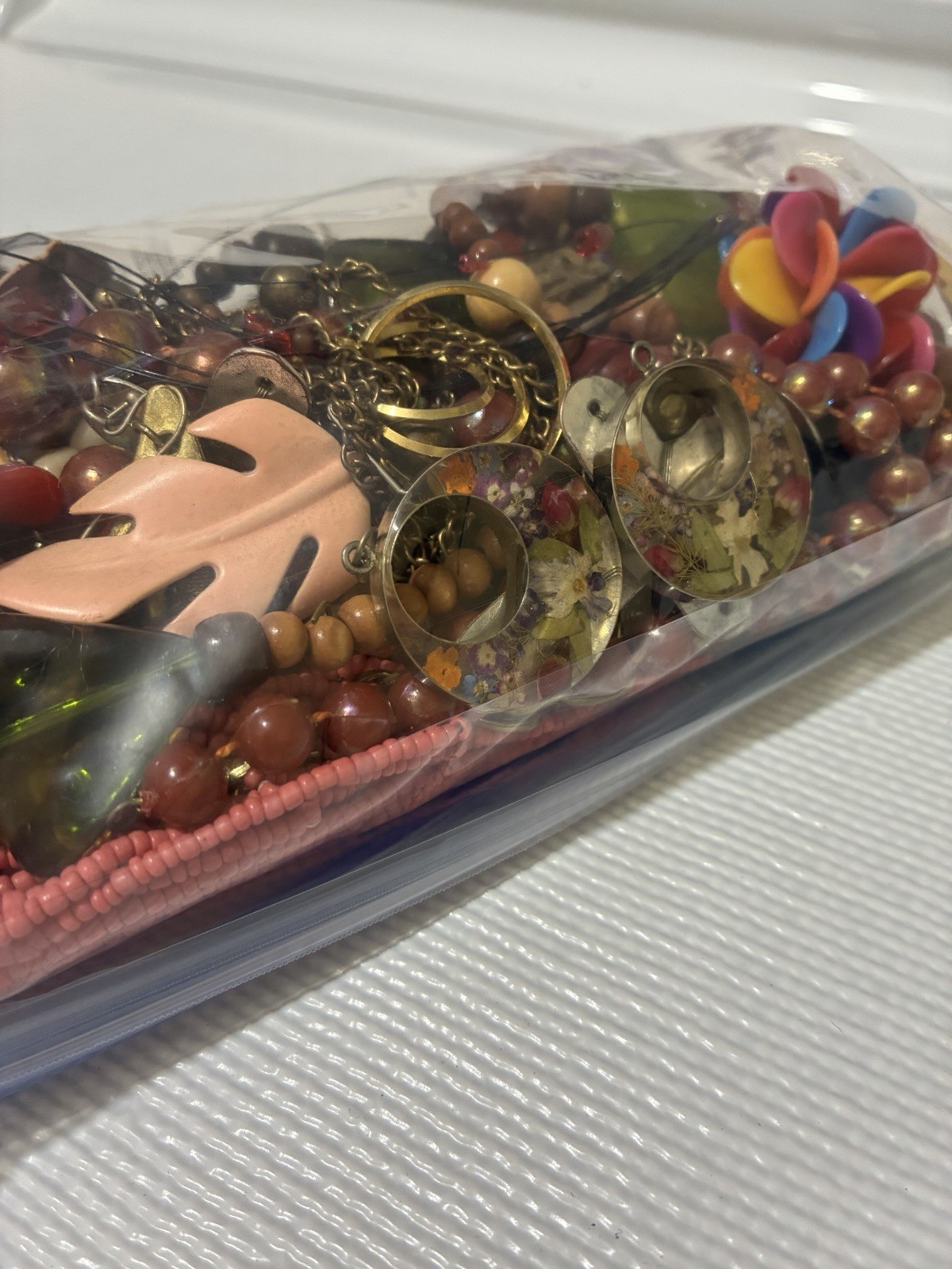 Mixed Costume Jewelry Lot Unsorted Variety Bag 1.45lb lot #5
