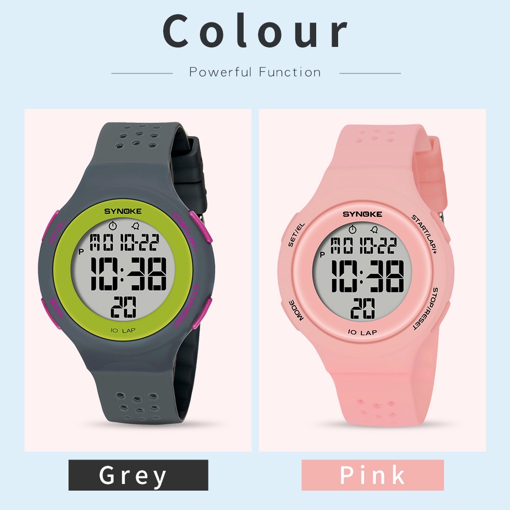 Womens Girls Outdoor Sport Digital Watch Waterproof Back Light LED Watch Gift