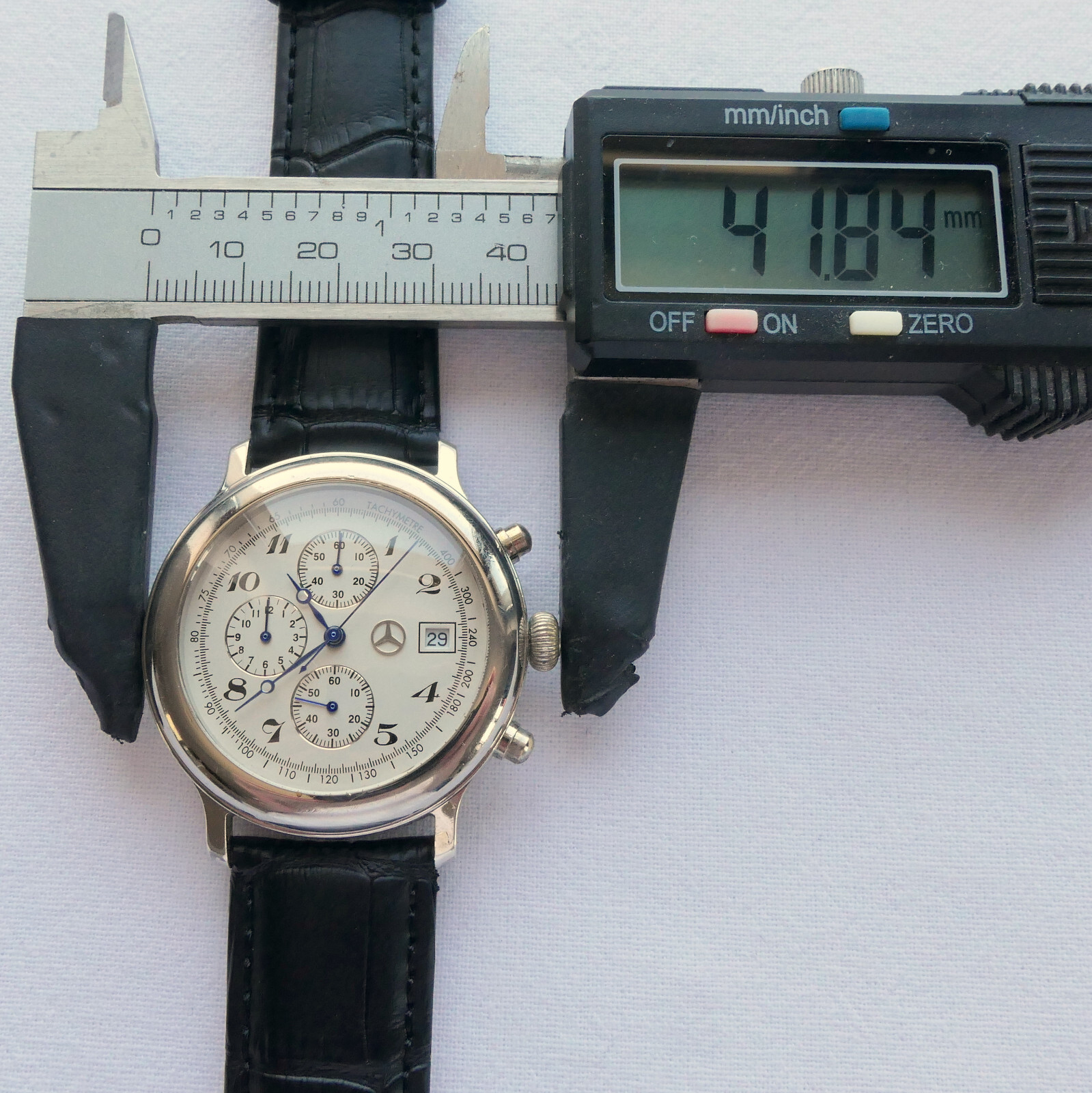 Mercedes Benz Classic 925 Sterling Silver Car Accessory Luxury Chronograph Watch