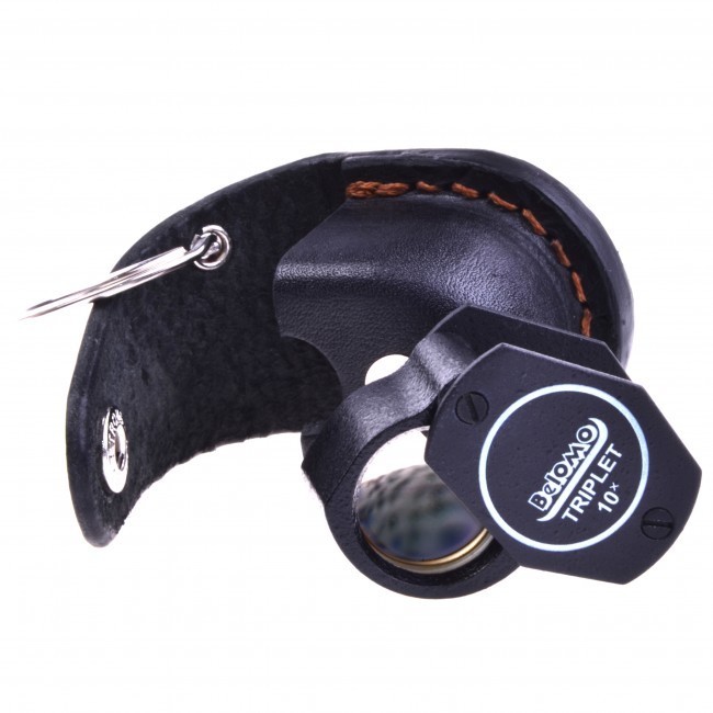 BELOMO TRIPLET LOUPE 10x with genuine leather case black or brown