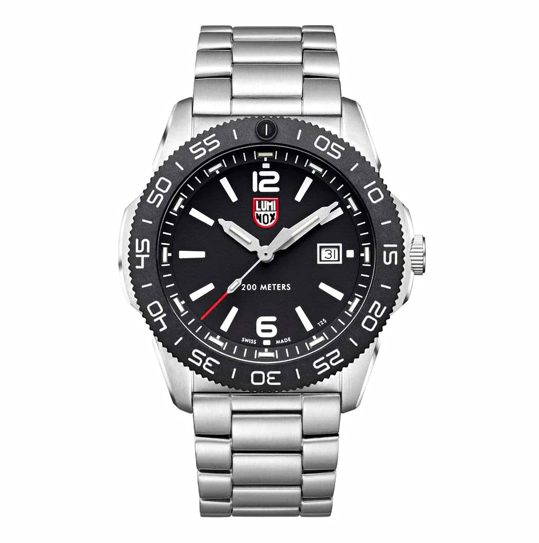 Luminox Pacific Diver Quartz Black Dial 44mm 200m Steel Bracelet Date XS.3122