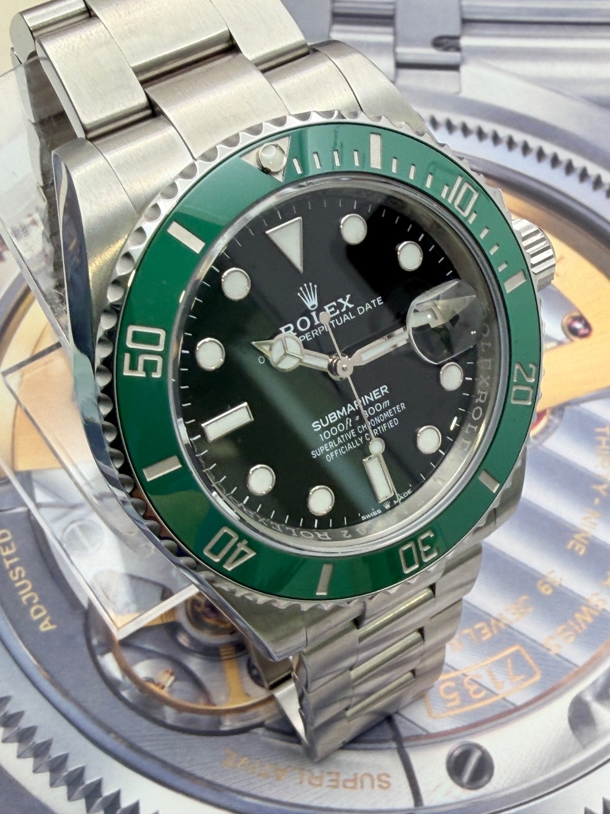 Rolex Submariner 126610LV Silver Oyster Bracelet with Green Bezel