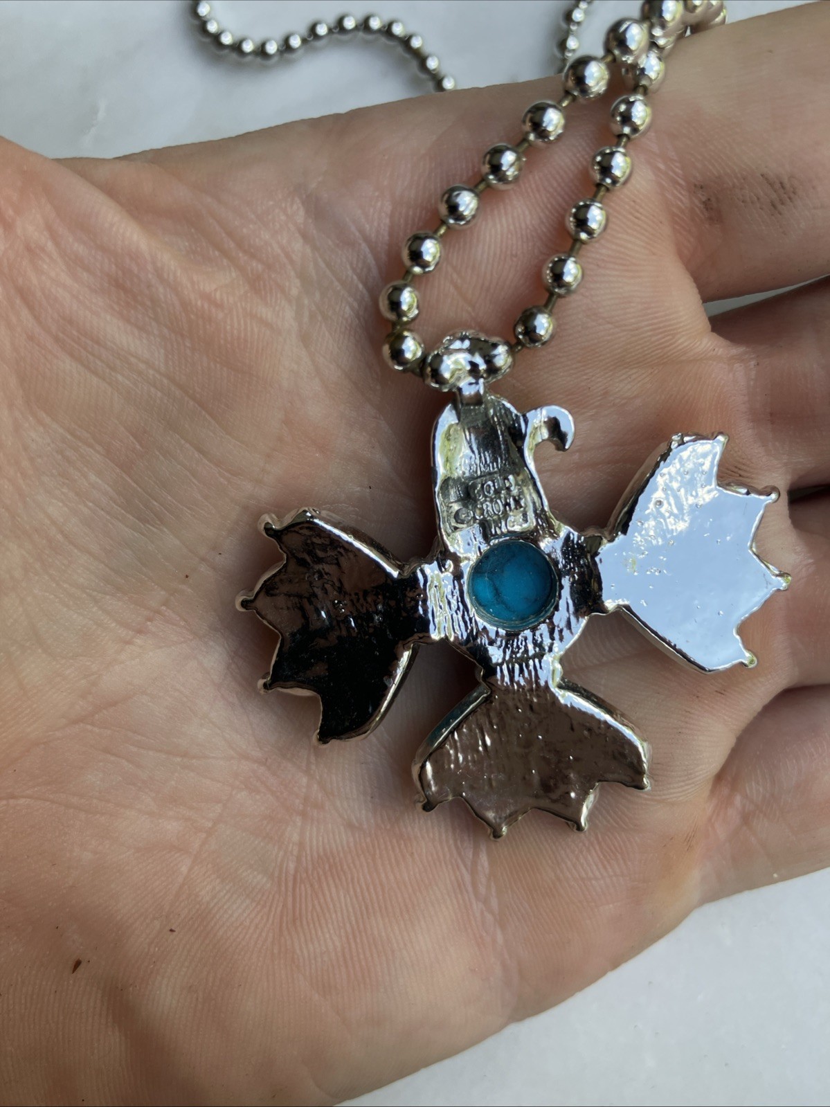 gold crown inc turqoiuse color native american eagle necklace