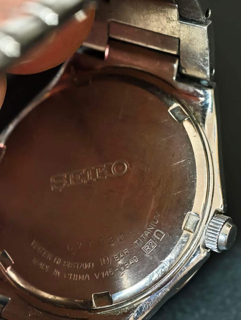 SEIKO SOLAR TITANIUM V145-0BA0 From Japan