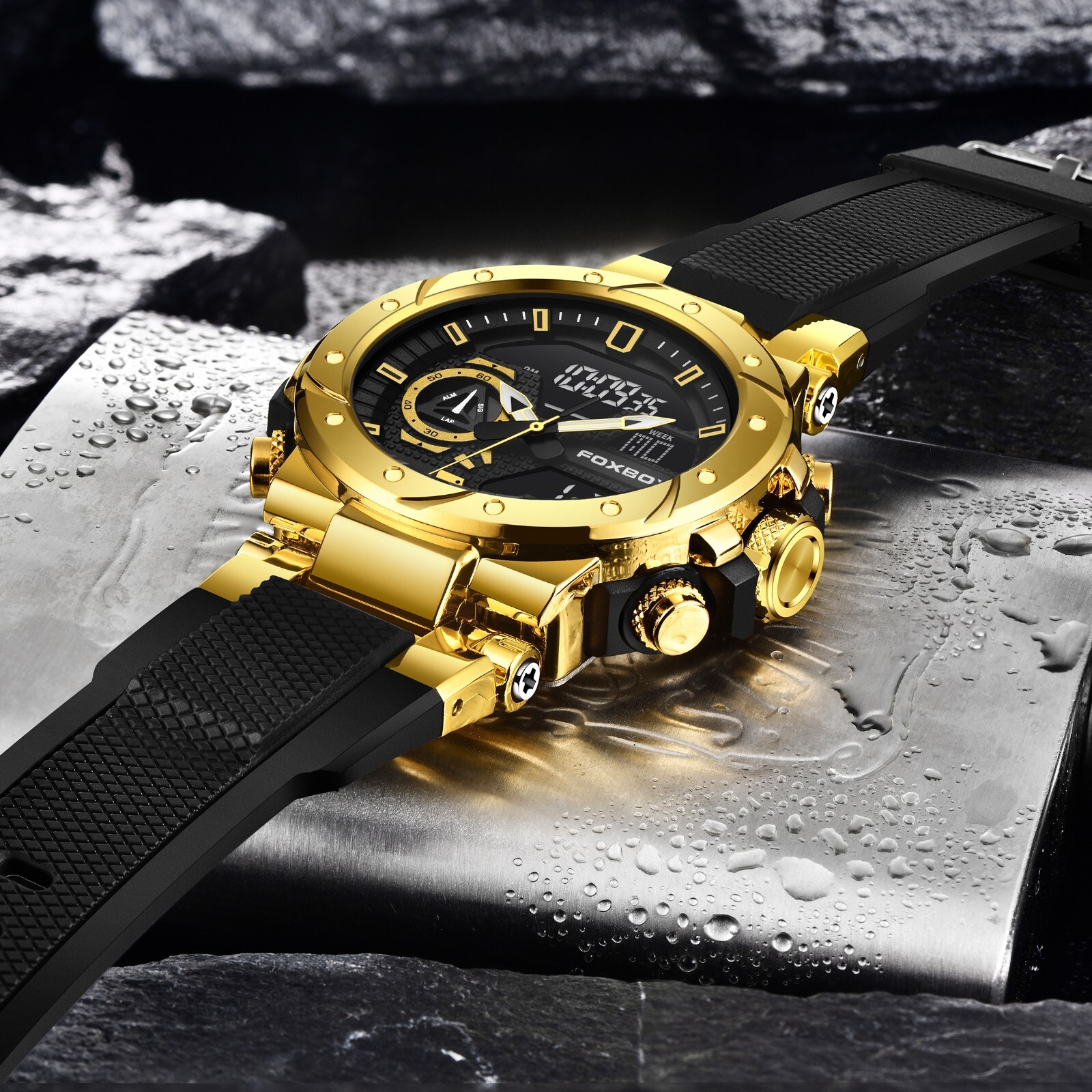 LIGE Men Watch Big Dial Quartz Date Luminous Waterproof Multifunction Wristwatch