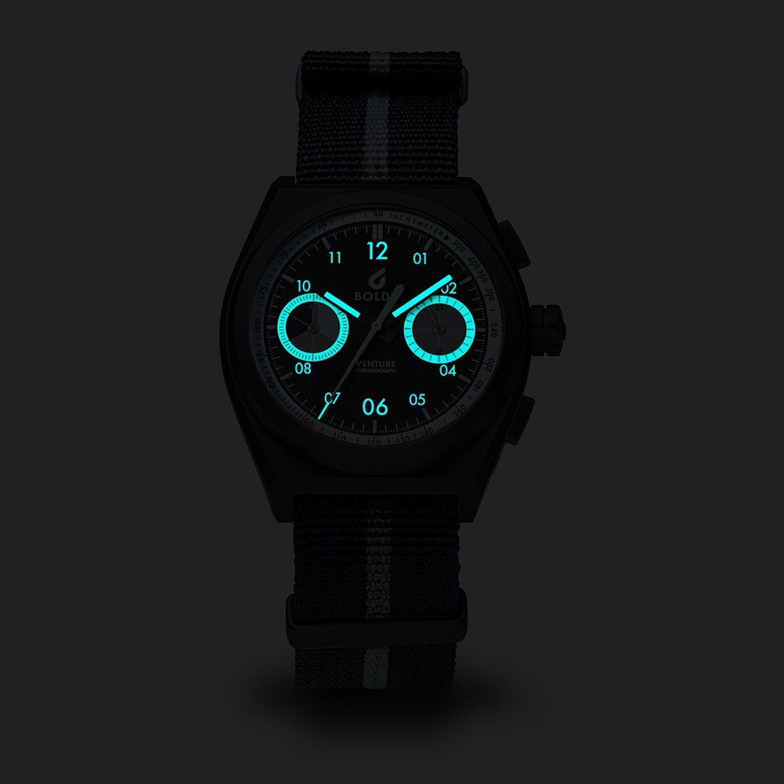 BOLDR RALLY SRW Cronografo Meca-quarzo Titanio Nero Tessuto Orologio Uomo