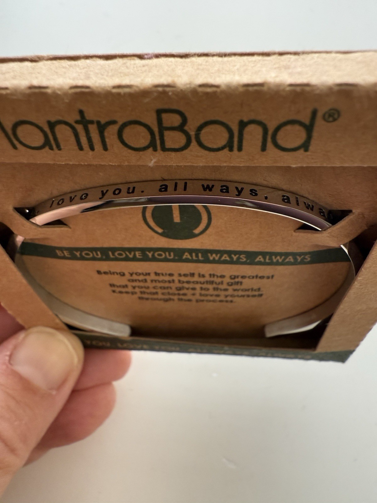 MantraBand Silver “Be you Love You All Ways Always” Bracelet NEW