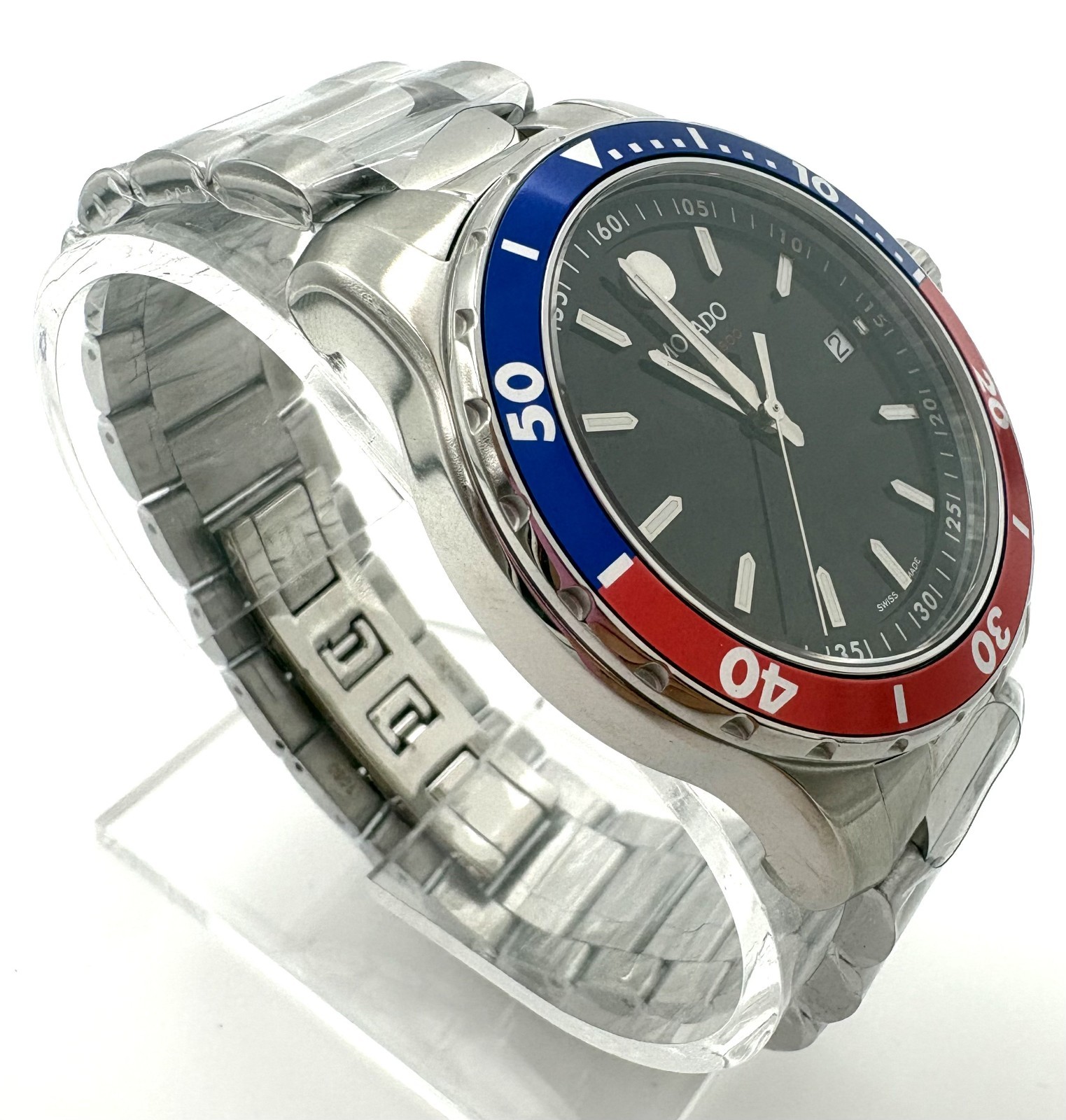MOVADO 2600152 Series 800 Black Dial Pepsi Bezel 40mm Men’s Quartz Watch