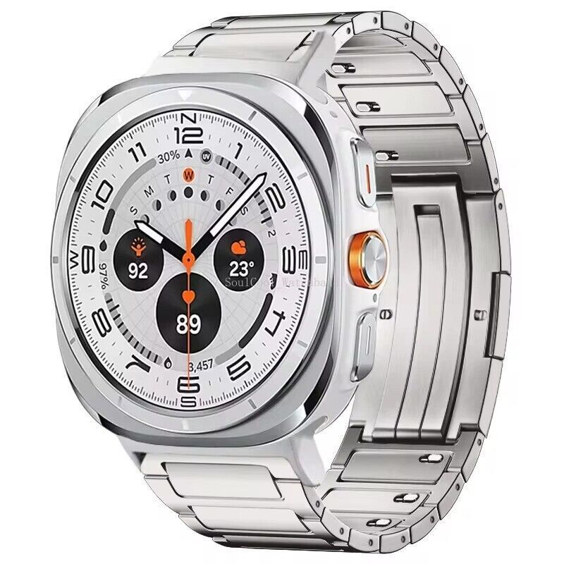Titanium NO Gaps Watch Strap For Samsung Galaxy Watch 7 Ultra Quick Release Band