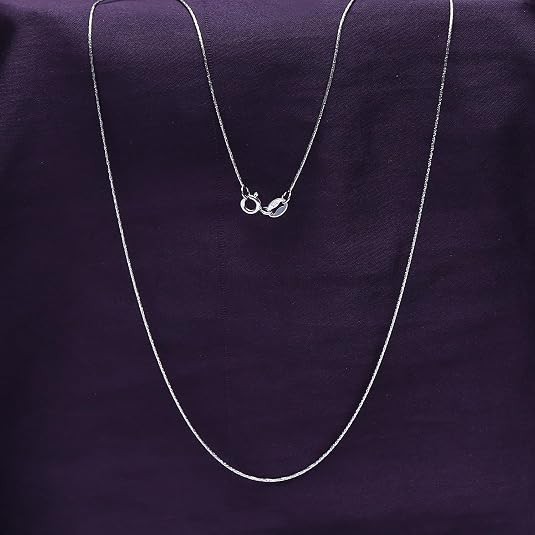 0.70mm Twist Cobra Chain 18″ Necklace for Women and Men in 925 Sterling Silver
