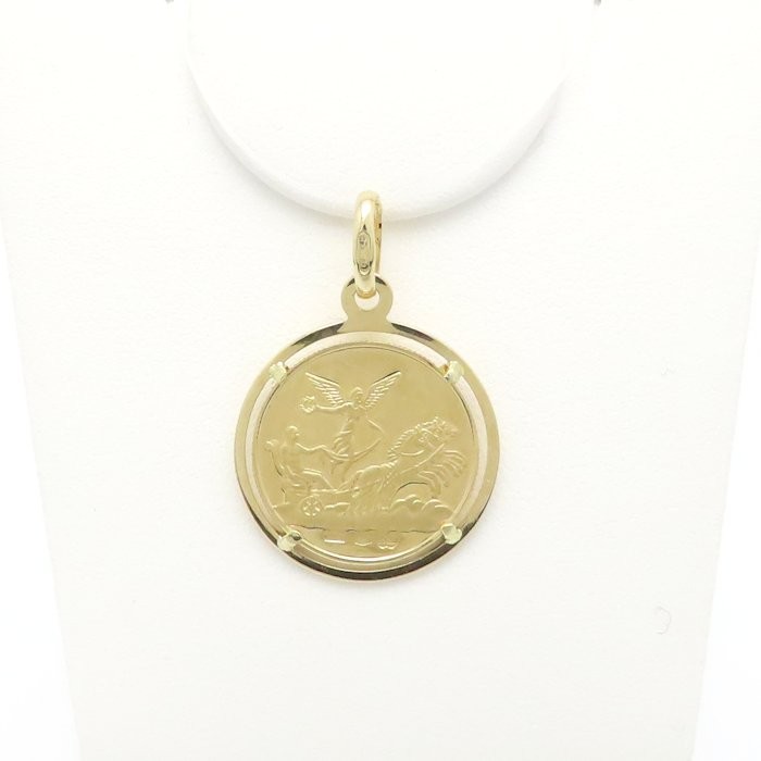 UNOAERRE Coin motif 18K Yellow Gold PendantTop Charm 5.0grams /295326