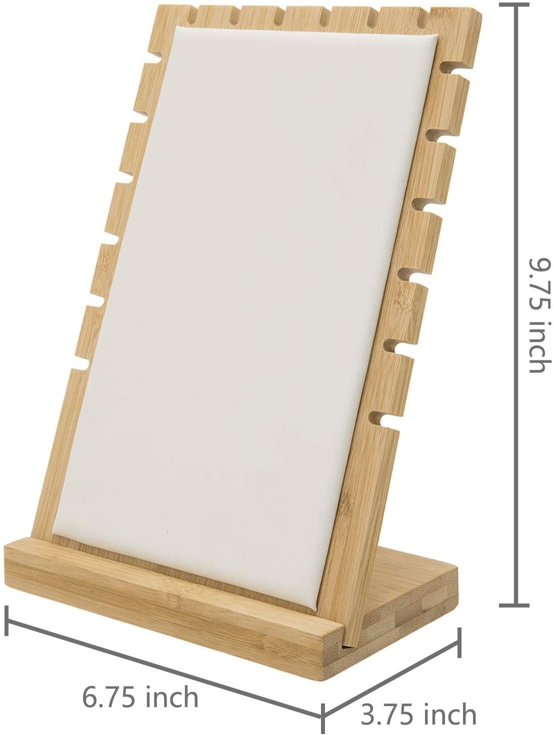 Tabletop Bamboo & White Panel Jewelry Display Board, Necklace Holder, Set of 2