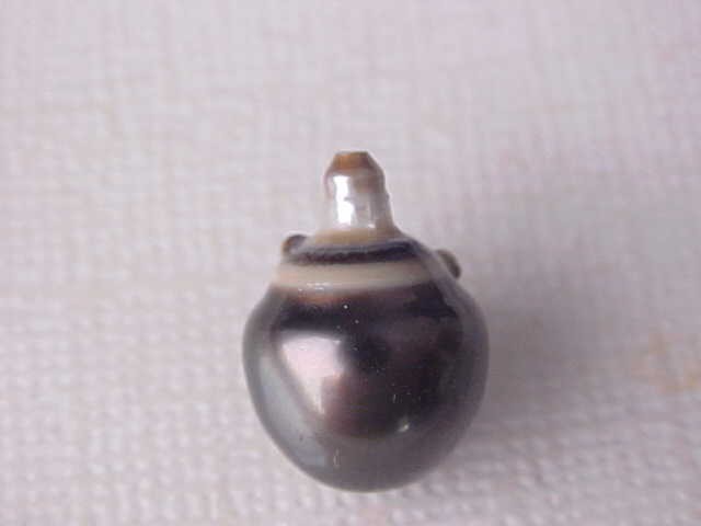 10.2MM X 14MM AAA GENUINE TAHITIAN PEARL HALFDRILLED #243