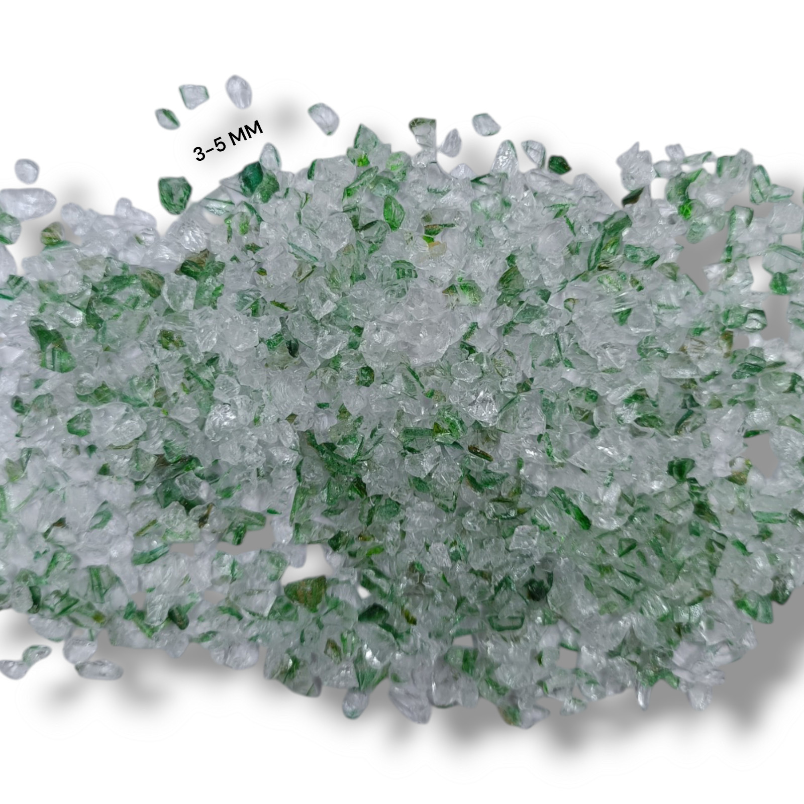 Crushed Ledger Green Rutile Coarse Gemstone Powder Hydro Quartz Crushed Inlay