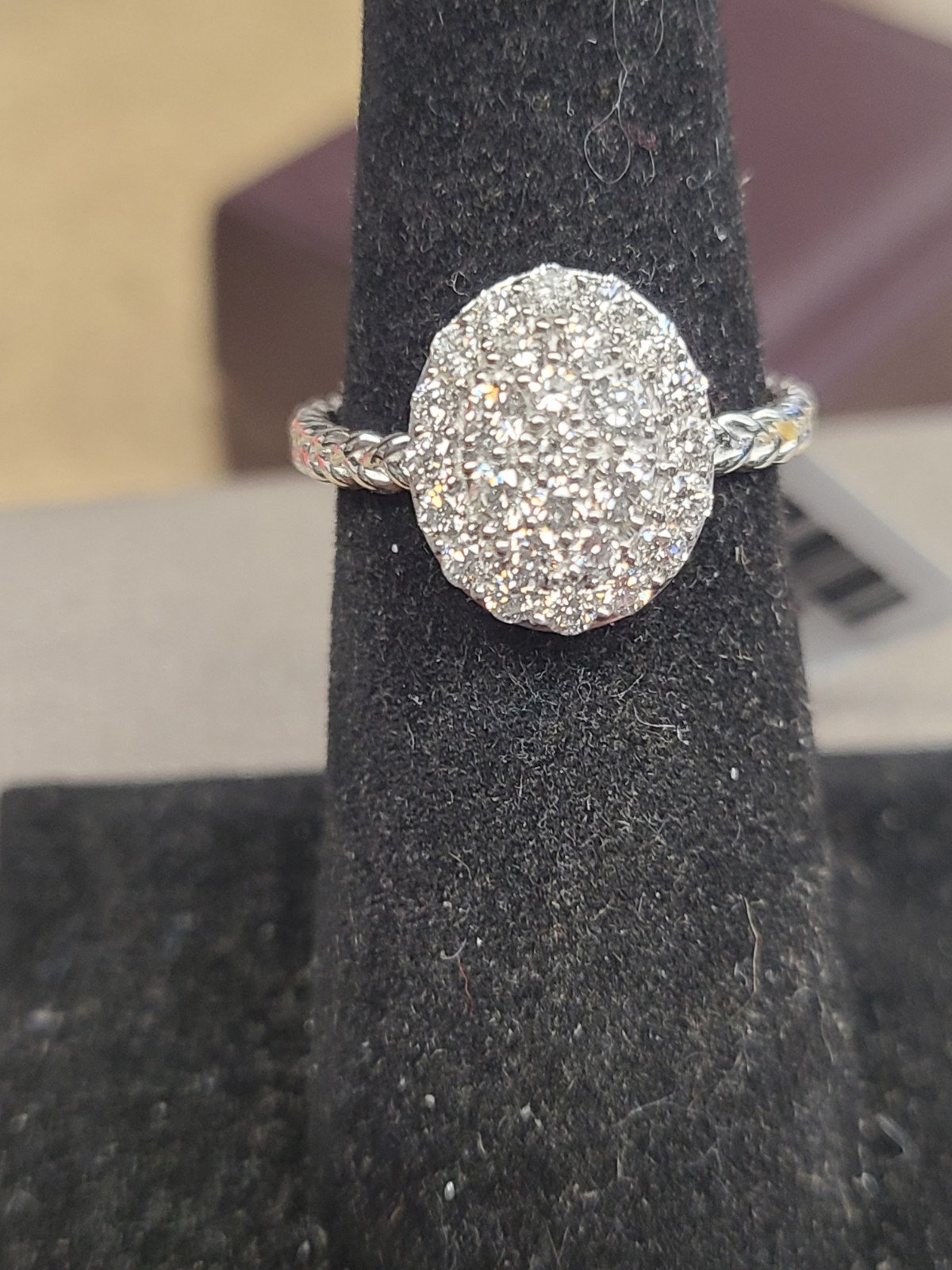 Luxuriant Lab Grown Diamond G SI 0.57 ctw Moonlit Promise Ring in Sterling Silv