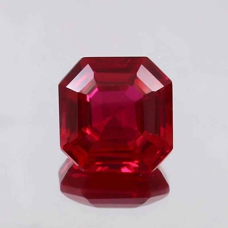 AAA Natural Flawless Mozambique Red 9.10 Ct Ruby Asscher All Kind Of Jewellery