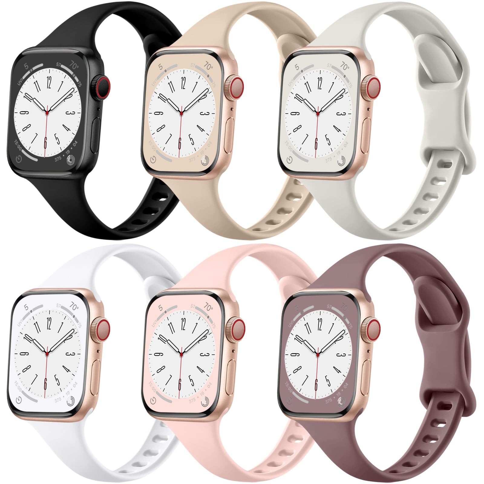 38mm/40mm/41mm/42mm(series 11 10), Black/ Nude/ Starlight/ White/ Sand Pink/…