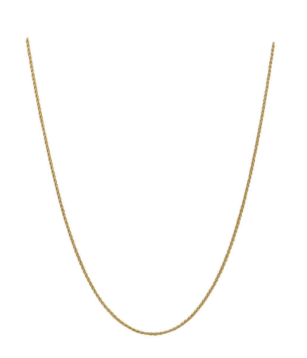 Spiga Link Pendant Chain – 14K Yellow and White Gold – 0.8mm, 1mm, 1.25mm, 1.65m