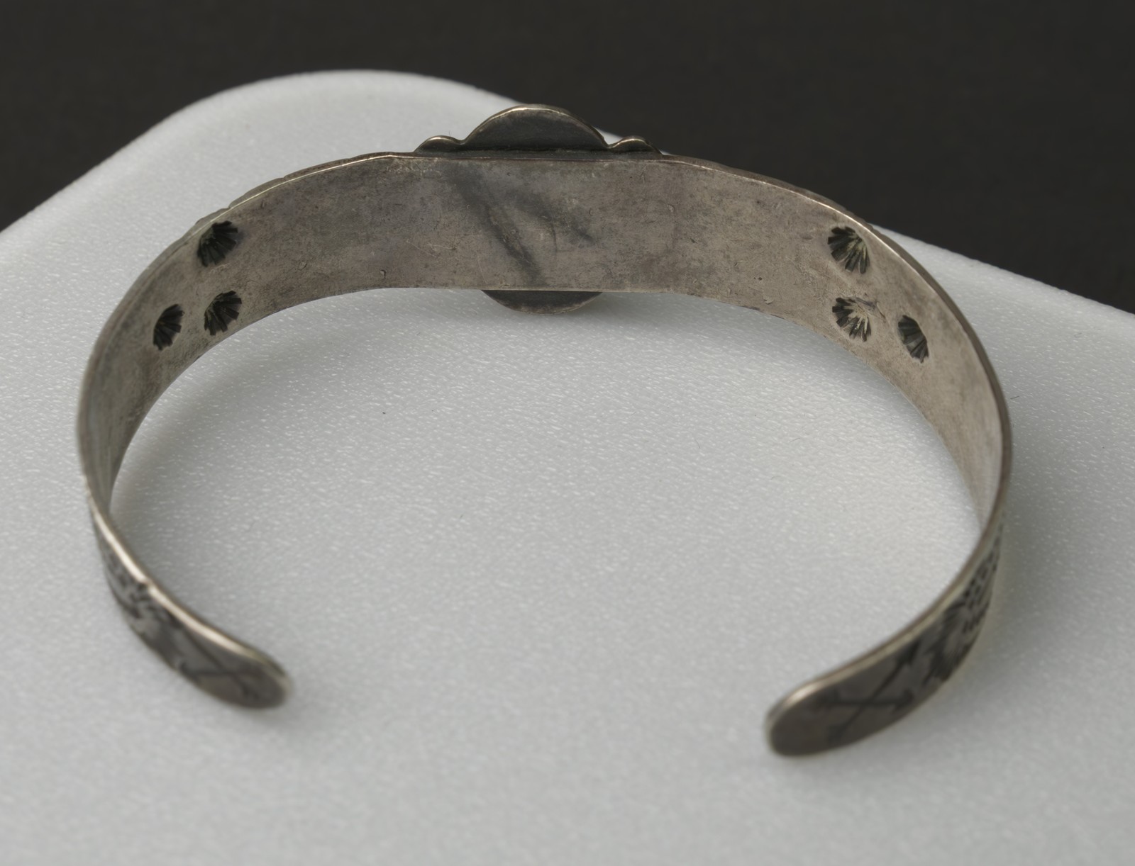 Old Fred Harvey Era Navajo Turquoise Early Silver Cuff Bracelet