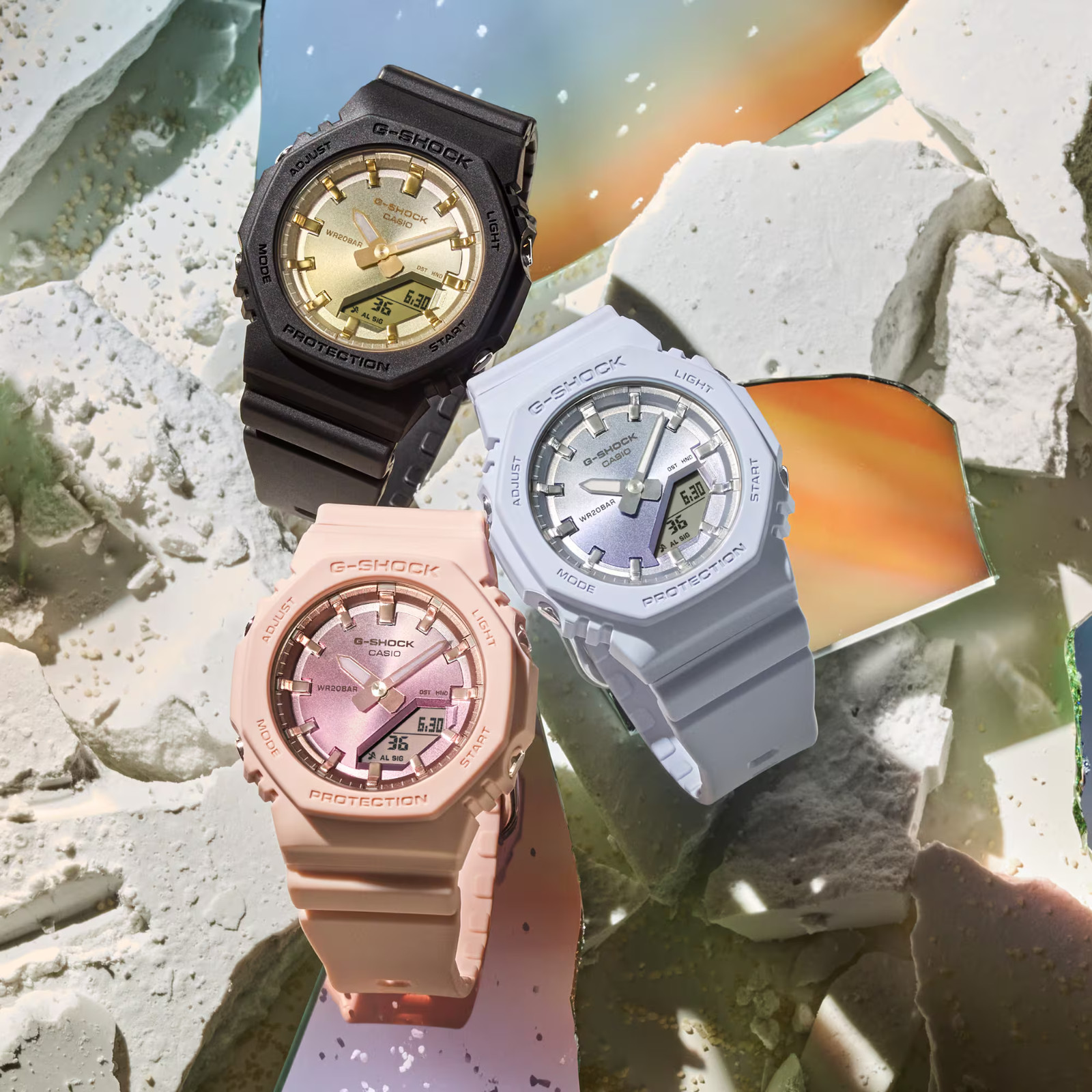 Casio G-SHOCK GMA-P2100SG-4AJF Pink Gold Transparent Octagon Digital Watch Japan