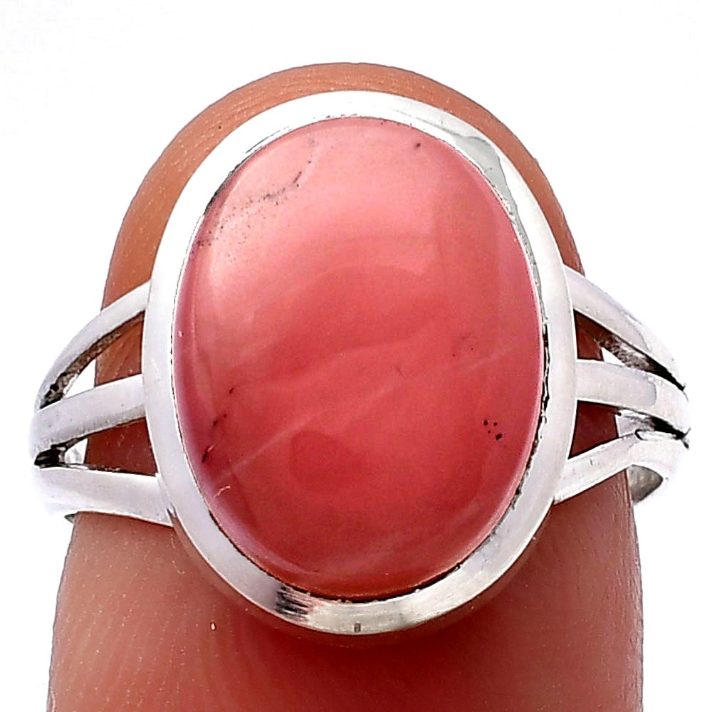 Natural Guava Quartz – Brazil 925 Sterling Silver Ring s.7.5 Jewelry R-1006
