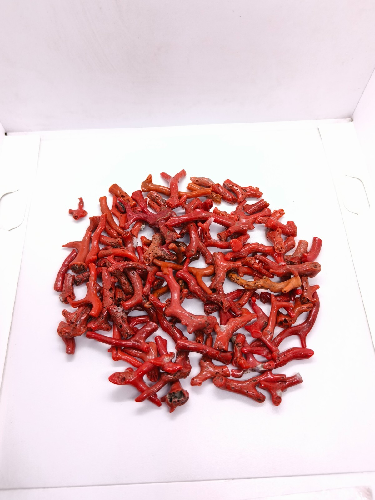 100 Crt Lot Mediterranean Sea Red Coral Rough Branch-Natural Red Coral Branch
