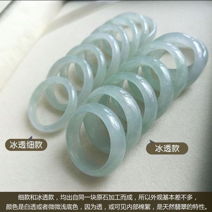 Natural A Grade Jade Band Burma Jade Ring for Women Men, Myanmar Jadeite Jewelry