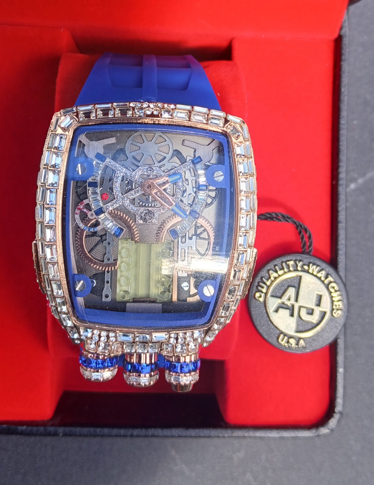 AJ’S 50MM TANK MASTER WATCH STAINLESS STEEL V.I.P 🔥 VVSCZ HANDSET BAGUETTES NEW