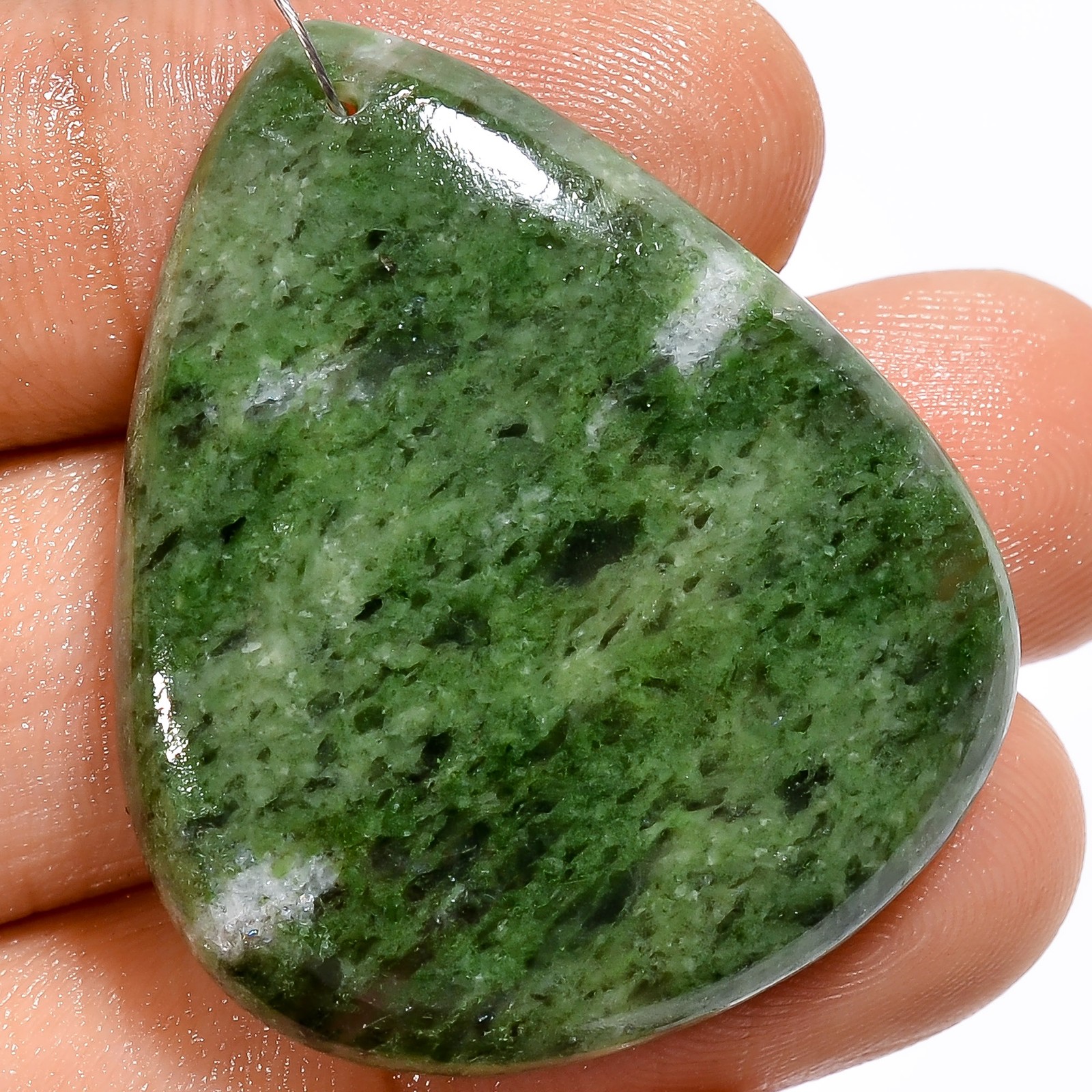 Natural Ruby Zoisite Pear Cabochon Drilled Gemstone 50.5 Ct. 35X29X5 mm A-23815