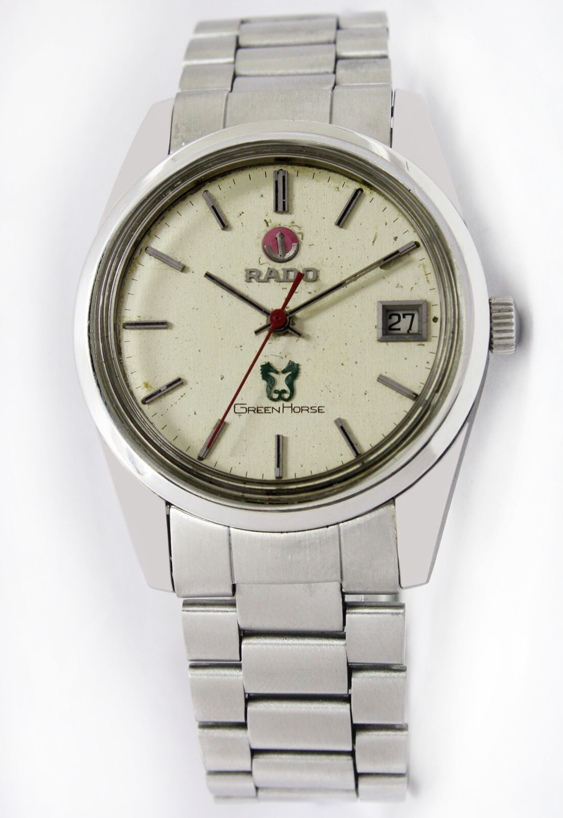 RADO Green Horse Automatic Quick Date Steel Men’s Vintage Swiss Watch Cal 2872