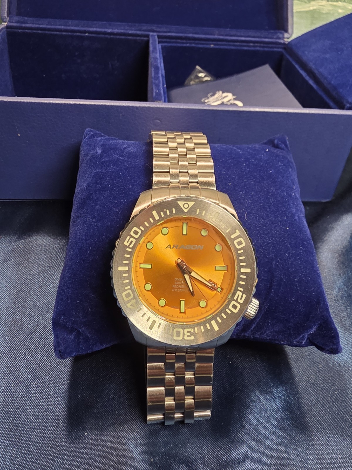 Aragon Divemaster SII Seiko NH35 A264 K1 24 Jewels Orange Japan Movement