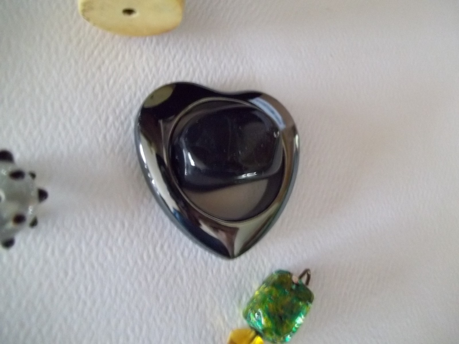 Asian style bead lot carved resin jade look glass craft beads ojime style
