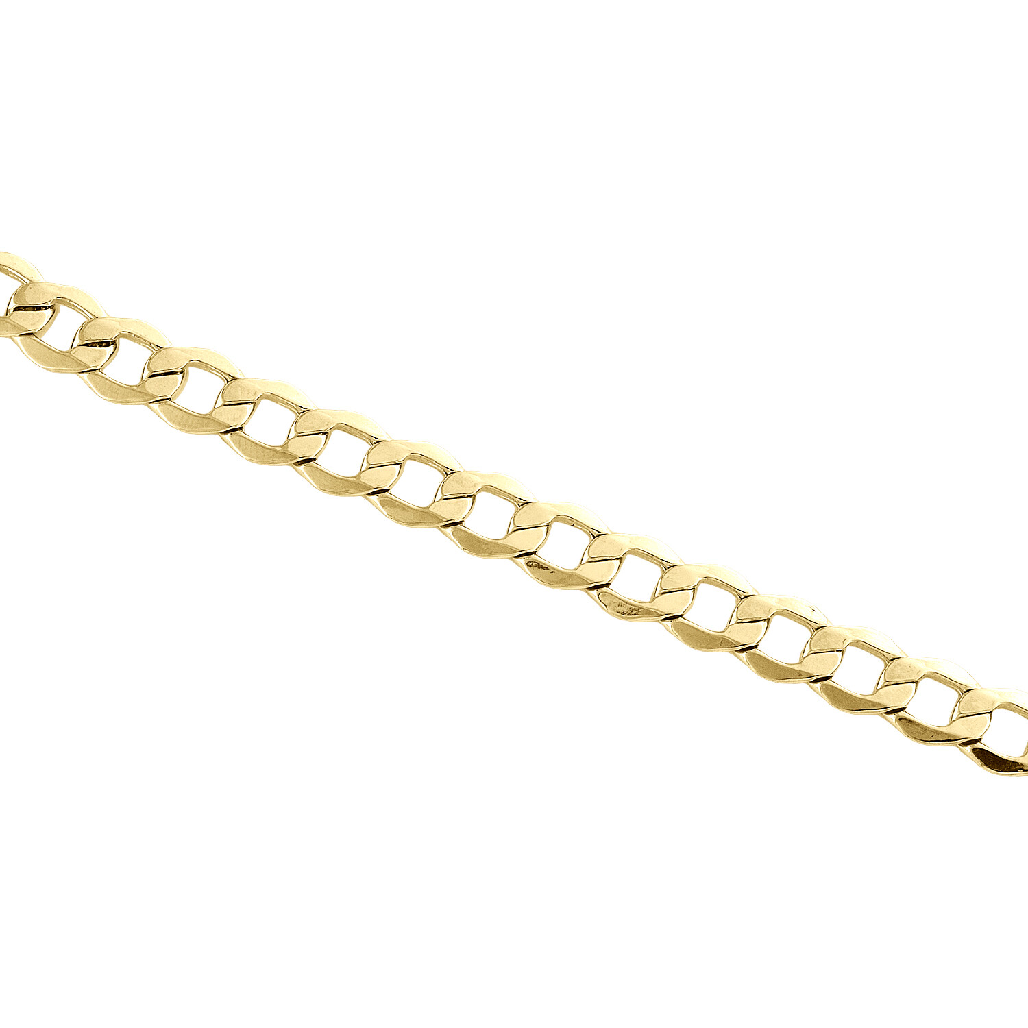 10K Yellow Gold 6.50mm Hollow Plain Cuban Curb Link Mens Bracelet 8 – 9 Inches