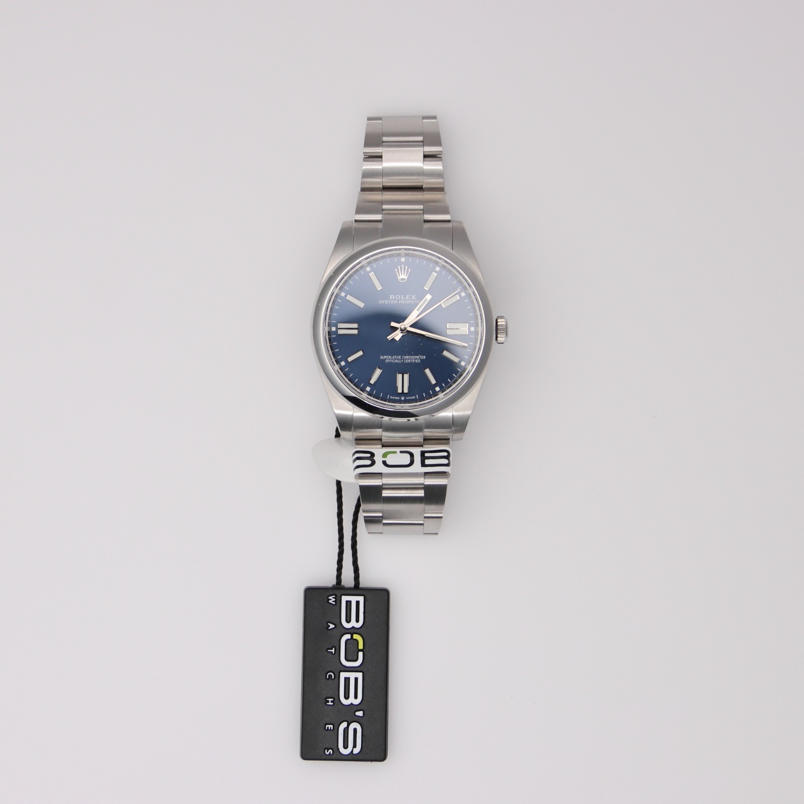 Rolex Oyster Perpetual 124300 Blue Dial Mint Condition Box & Papers Included